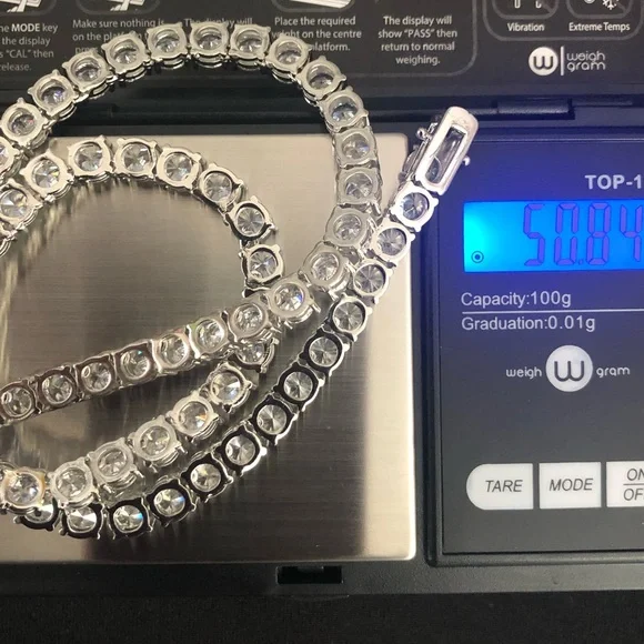 Platinum 75ct Tennis Necklace - Picture 13 of 17